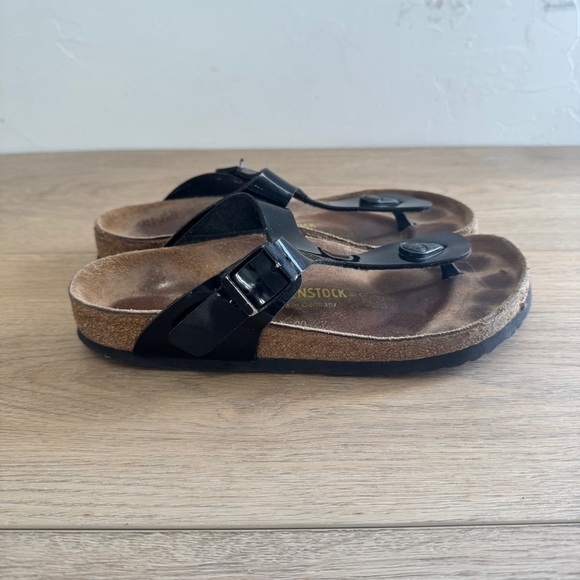 Birken Gizeh Black Thong Sandal Size 37 / US 6 - Picture 2 of 6